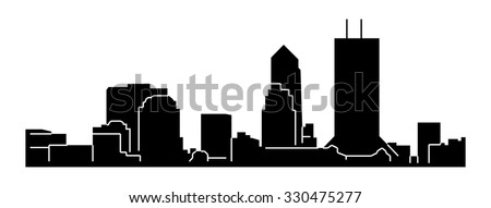 Jacksonville Skyline Stock Vectors & Vector Clip Art | Shutterstock