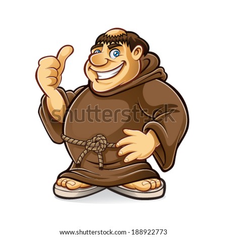 V Concurso de carteles para anunciar las fiestas Stock-vector-fat-monk-smiling-and-thumbs-up-188922773.jpg