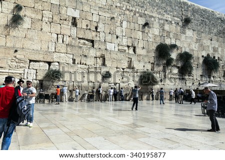 jewish jerusalem israel october pilgrimage shutterstock