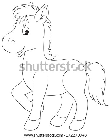 Horse Outline Stock Photos, Images, & Pictures 