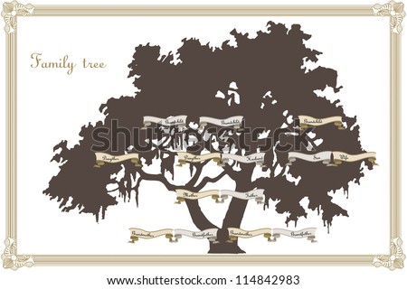 Family tree template - stock vector Family tree template - stock vector
