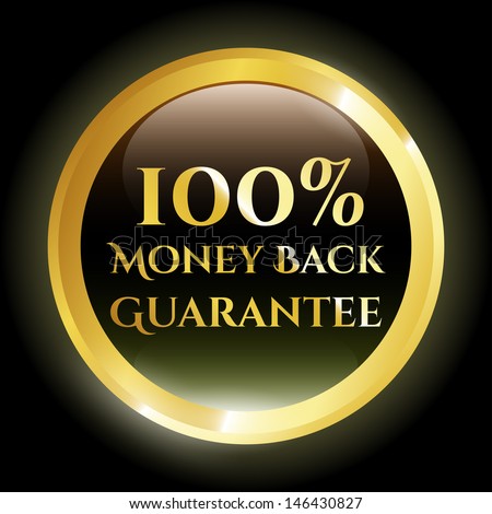 100% Money Back Guarantee Icon - stock vector