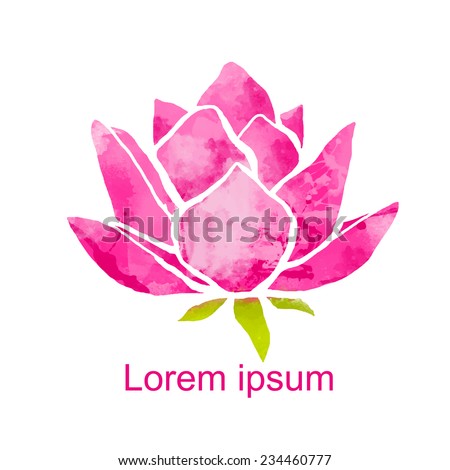 Stylized lotus flower icon - Buy this stock vector and