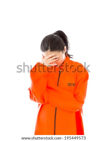 http://thumb101.shutterstock.com/display_pic_with_logo/1729711/195449573/stock-photo-upset-young-asian-woman-with-her-head-in-hands-in-prisoners-uniform-195449573.jpg
