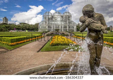 CURITIBA, BRAZIL - APRIL 2: Curitiba's Botanic Garden in Curitiba is a 