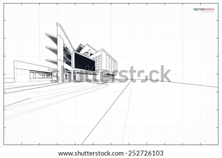 Modern Architecture Perspective modern architecture house perspective pencil. modern. home plan Modern Architecture Perspective modern architecture house perspective pencil. modern. home plan
