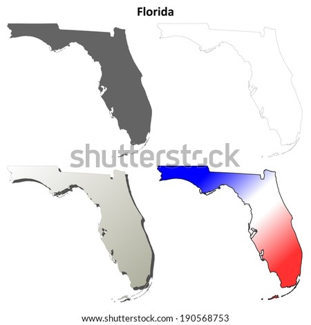 Florida Outline Stock Photos, Images, & Pictures | Shutterstock