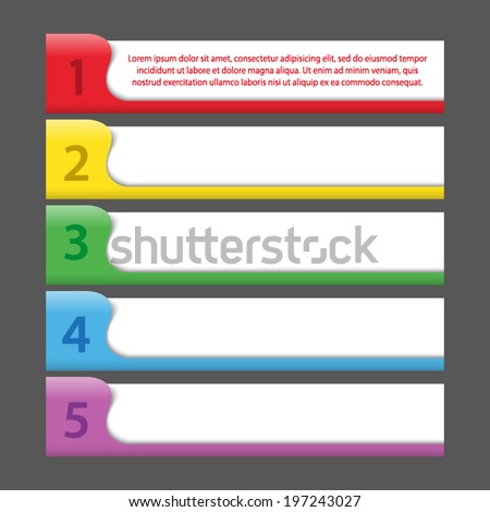 contents table colorful template vector sequence use shutterstock rank vectors clip