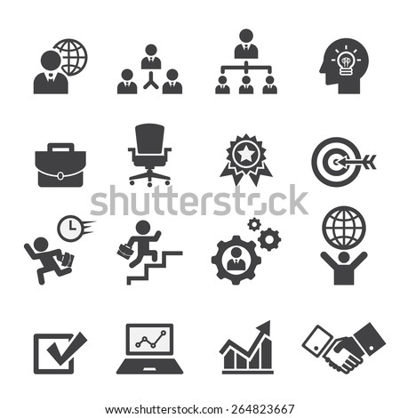 business icon set - stock vector