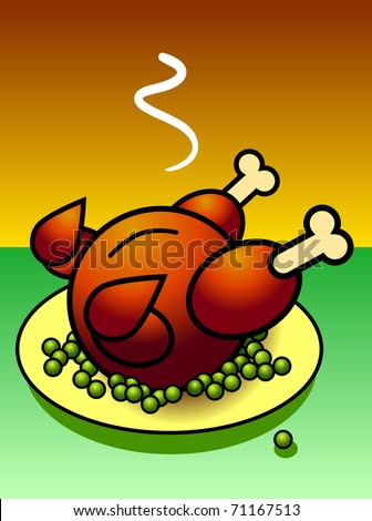 Stock Images similar to ID 35183896 - cartoon roasted chicken