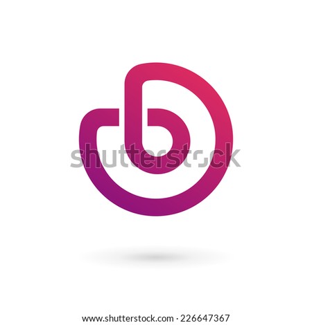 Letter B logo icon design template elements - stock vector
