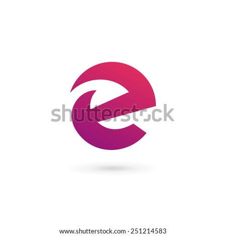 Letter E logo icon design template elements - stock vector