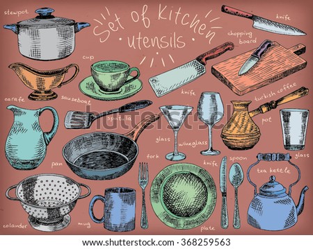 set fork pot noodle mug plate, fork, pan, dishes, spoon colander, utensils, bowl, kitchen mug, set fork pot noodle mug plate, fork, pan, dishes, spoon colander, utensils, bowl, kitchen mug,