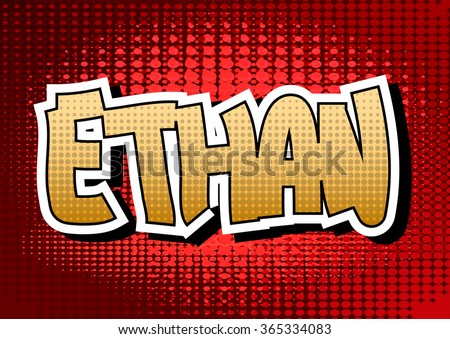 ethan comic book vector male style ethane vectors name shutterstock clip