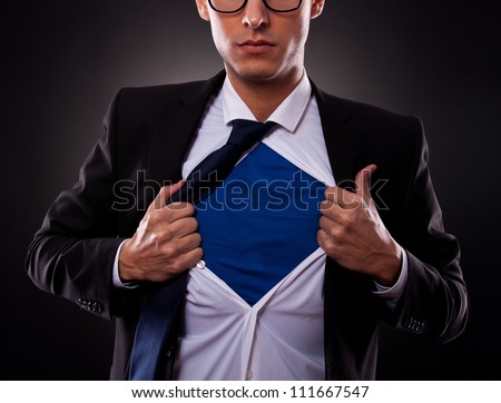 superman pulling off shirt