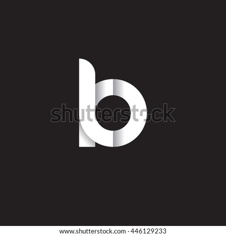 Kb+Initials initial letter kb, ko, modern linked circle round lowercase logo white ...