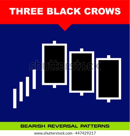 Three black crows stock pattern