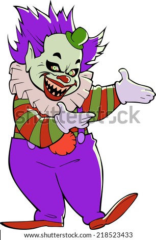 Stock Images similar to ID 112422011 - scary clown head