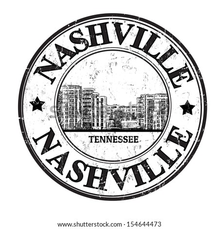 Grunge Rubber Stamp With The Name Of Nashville City From The State Of 