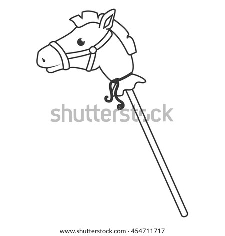 stick drawing horse