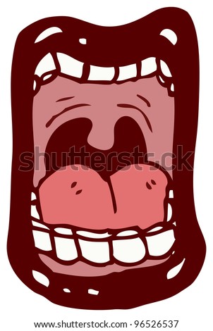 Stock Images similar to ID 88357219 - open mouth on white