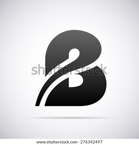 Vector logo for letter B design template - stock vector