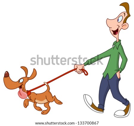 Man Walking Dog Stock Photos, Images, & Pictures | Shutterstock