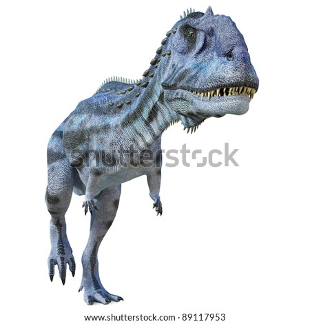 Que forma tiene el cráneo del I-rex? - Página 2 Stock-photo-blue-majungasaurus-walking-89117953
