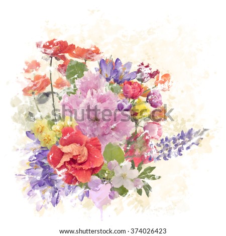 Flower Painting Stock Photos, Images, & Pictures | Shutterstock