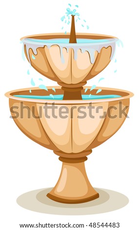 Cartoon Fountain Illustration Isolated Stock Photos, Images, & Pictures
