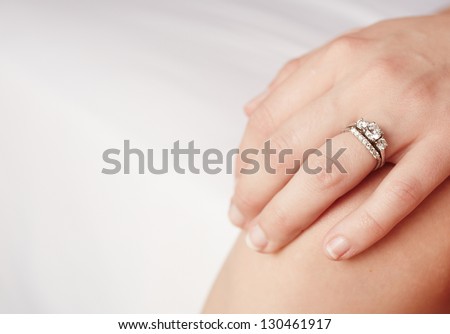 Female engagement ring finger
