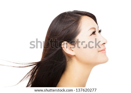 Beautiful Face Side View Woman Stock Photos, Images, & Pictures