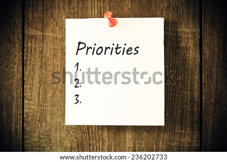 Essay on priorities