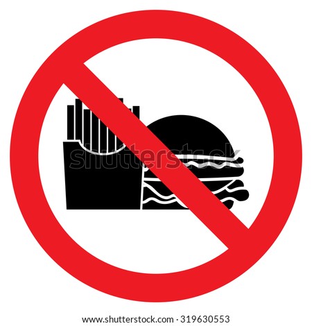 No food vector icon - stock vector