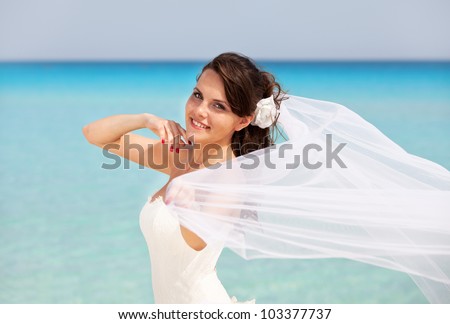 http://thumb101.shutterstock.com/display_pic_with_logo/639527/103377737/stock-photo-happy-bride-on-a-background-of-blue-water-of-ocean-she-is-in-her-snow-white-dress-and-veil-103377737.jpg
