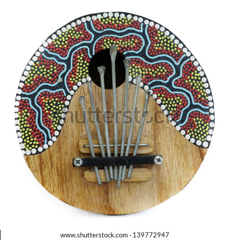 Traditional African musical instrument called Kalimba  stock photo