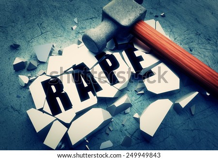 Smashing rape - stock photo