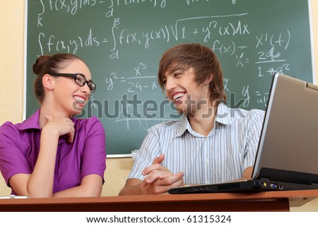 talking students educational theme happy teacher student college shutterstock