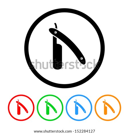Barber Razor Vector Barber Shaving Razor Icon With