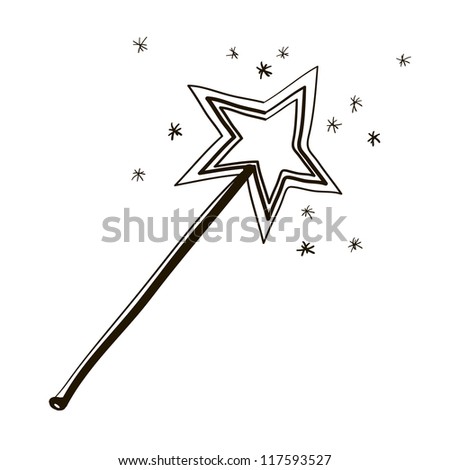 Stock Images similar to ID 107264243 - magic wand. sketch