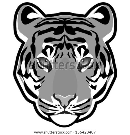 Stock Images Similar To Id 106367366 - Tiger Head Silhouette Vector