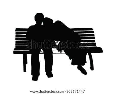 Silhouette Couple Sitting Stock Photos, Images, & Pictures 