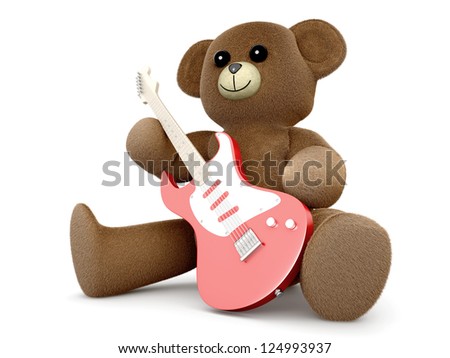 guitar teddy bear