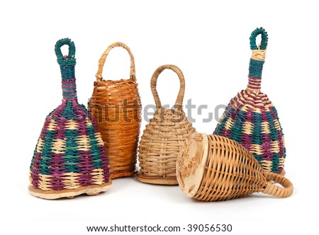  shakers, traditional AfroBrazilian musical instruments.  stock photo
