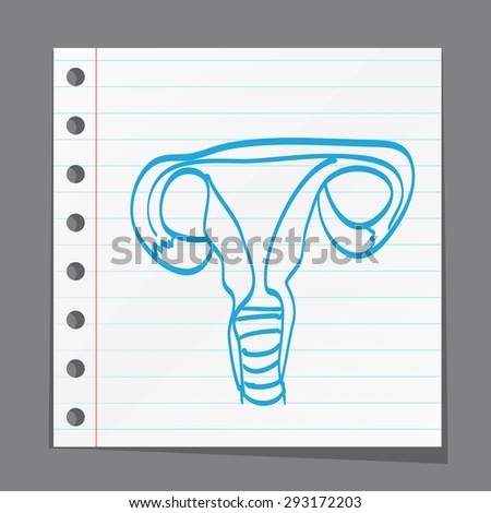Female+Internal+Organs+Diagram Diagram of the internal female reproductive organs - stock photo