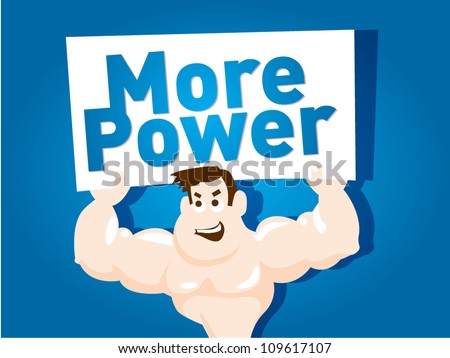 Cartoon bodybuilder - stock vector
