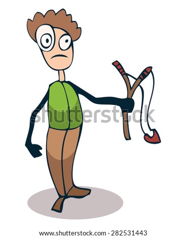 Slingshot Cartoon Stock Photos, Images, & Pictures | Shutterstock