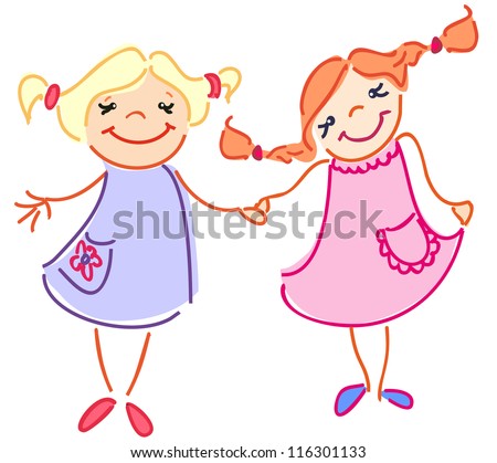 Two Little Girls Hugging Stock Photos, Images, & Pictures | Shutterstock