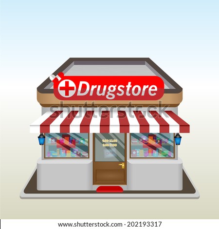 Drug Store Icon Vector Illustration Eps 10 Stock Vector
