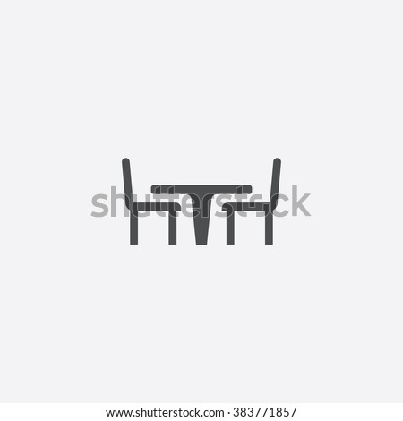 . table chair Icon Vector. table chair Icon Art. table chair Icon eps 